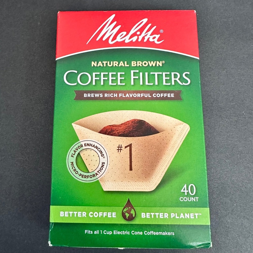Melitta Coffee Filters #1 Natural Brown Cone 3 Pack 120 Count Total 62012 - Picture 2 of 5